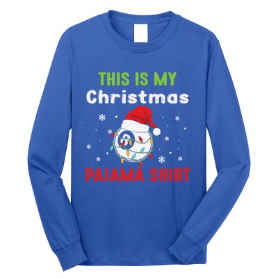 This Is My Christmas Pajama Tee Funny Billiard 8 Ball Xmas Gift Long Sleeve Shirt