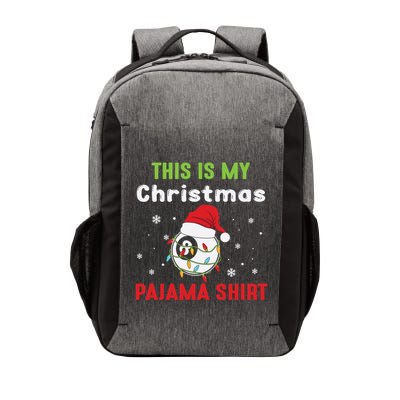 This Is My Christmas Pajama Tee Funny Billiard 8 Ball Xmas Gift Vector Backpack