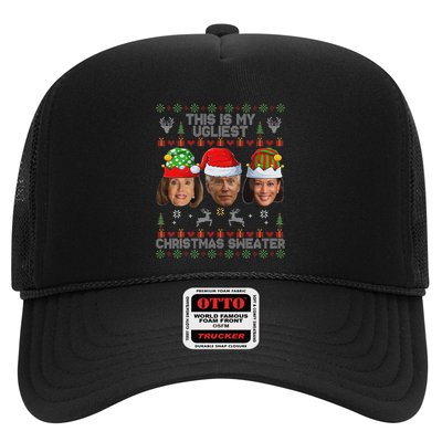 This Is My Ugliest Christmas Sweater Funny Joe Biden Kamala Trucker Hat