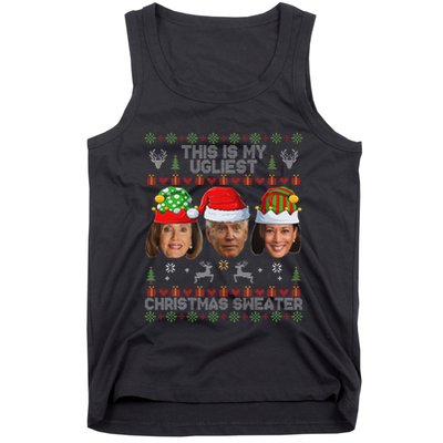 This Is My Ugliest Christmas Sweater Funny Joe Biden Kamala Tank Top