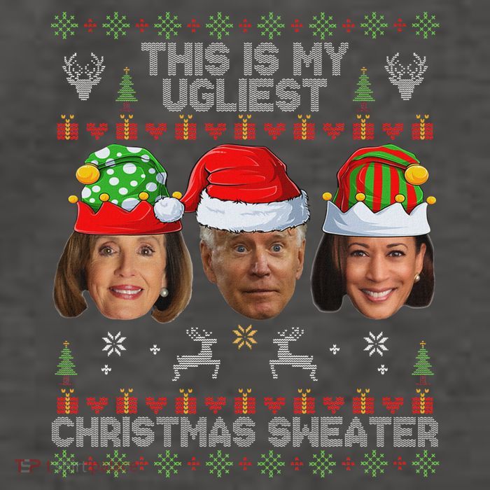 This Is My Ugliest Christmas Sweater Funny Joe Biden Kamala Vector Backpack