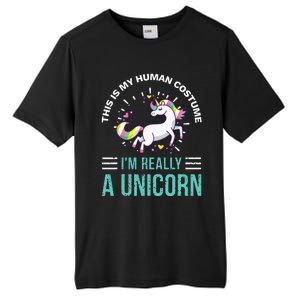 This Is My Human Costume Im Really A Unicorn Tall Fusion ChromaSoft Performance T-Shirt