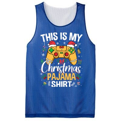 This Is My Christmas Pajama Video Game Gamer Ns Gift Mesh Reversible Basketball Jersey Tank