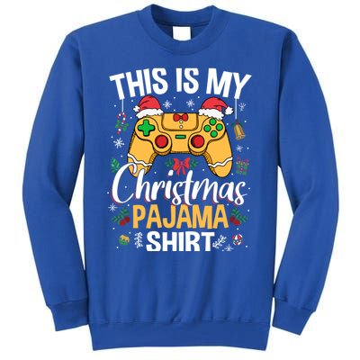 This Is My Christmas Pajama Video Game Gamer Ns Gift Tall Sweatshirt