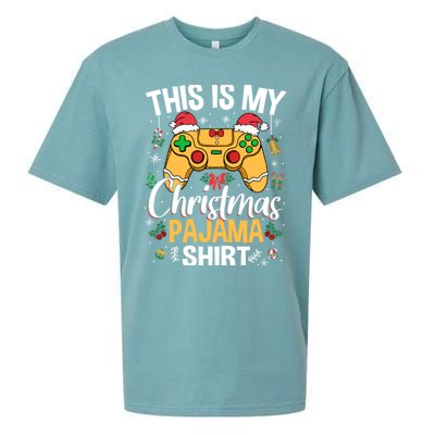 This Is My Christmas Pajama Video Game Gamer Ns Gift Sueded Cloud Jersey T-Shirt