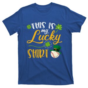 This Is My Lucky Baseball Shamrock Great Gift St Patricks Day Great Gift T-Shirt