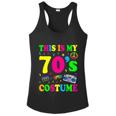 This Is My 70s Costume Funny Groovy Peace Halloween Ladies PosiCharge Competitor Racerback Tank