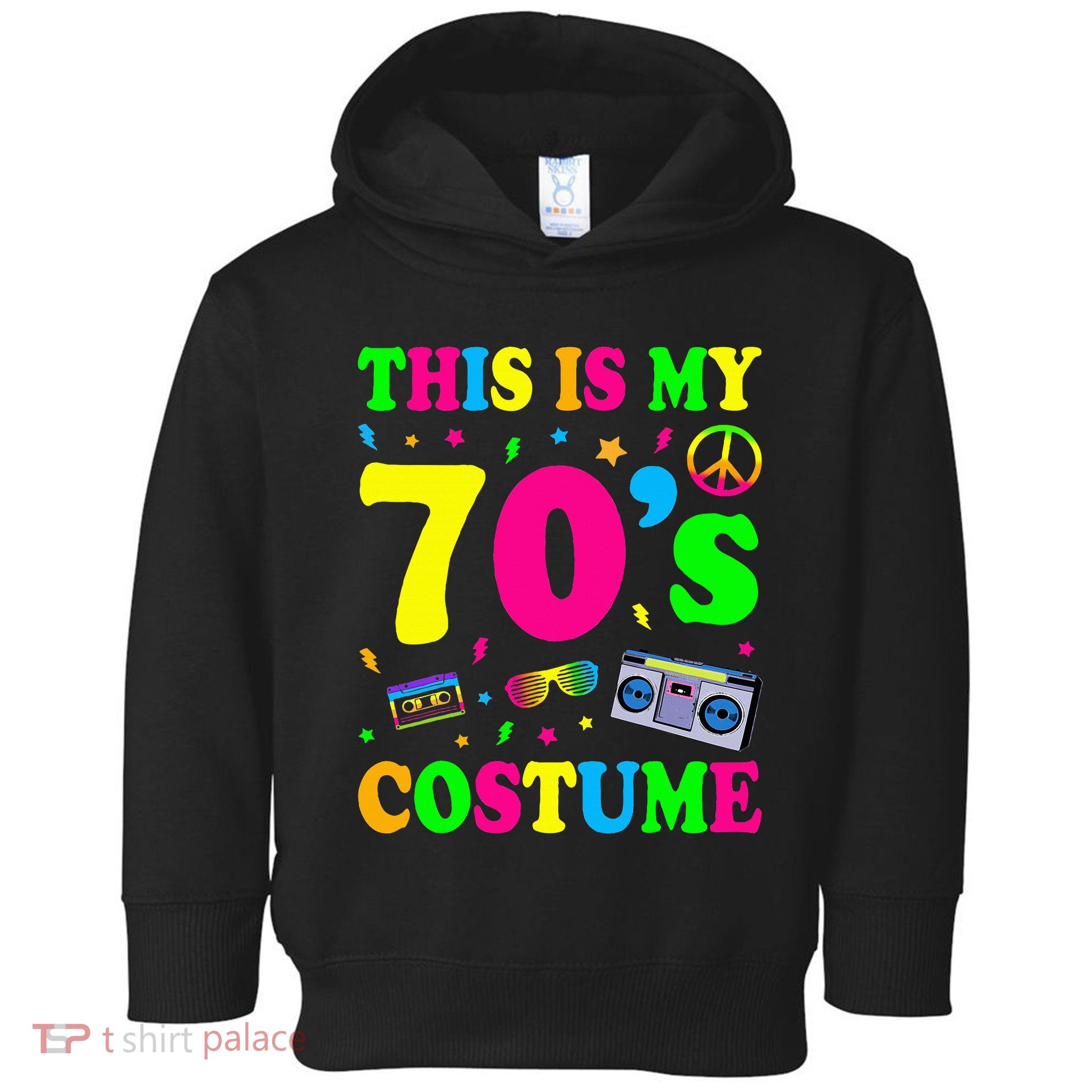 This Is My 70s Costume Funny Groovy Peace Halloween Toddler Hoodie