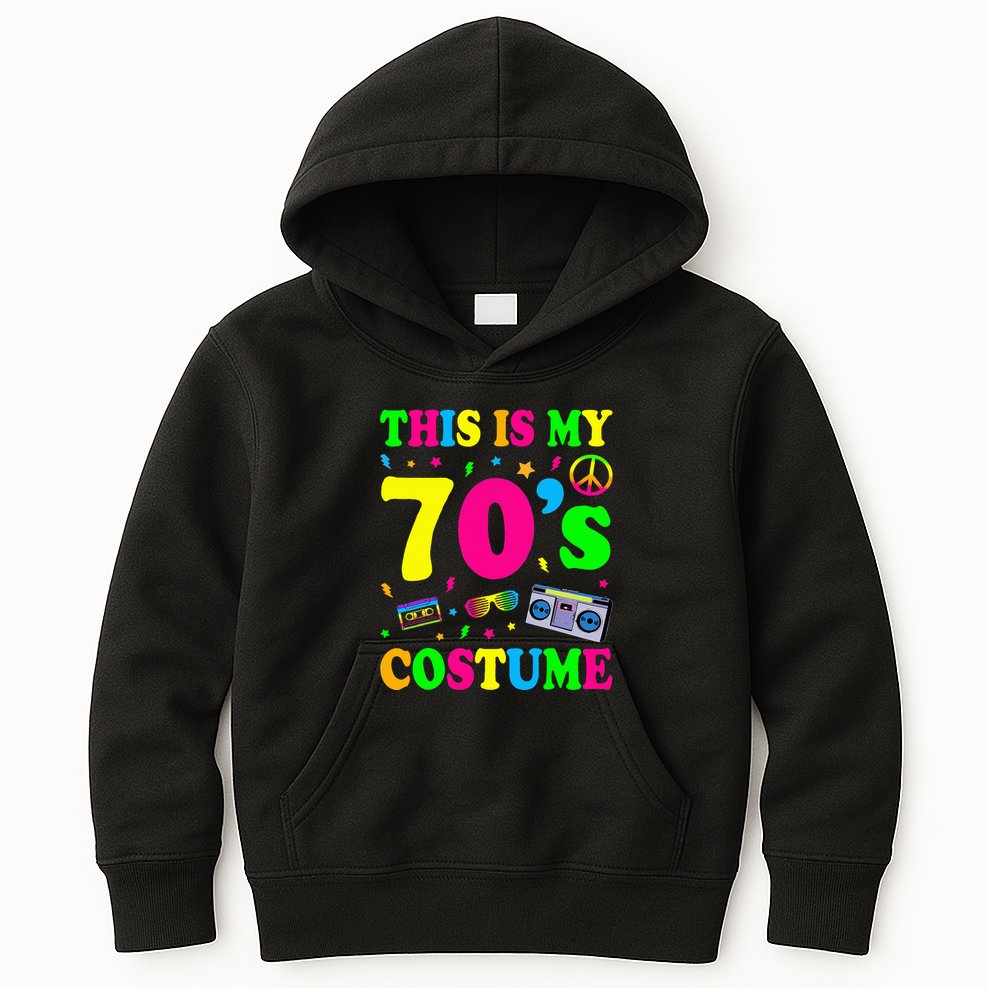 This Is My 70s Costume Funny Groovy Peace Halloween Kids Hoodie