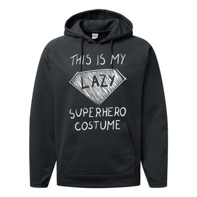 This Is My Lazy Superhero Costume Outfit Funny Halloween Performance Fleece Hoodie