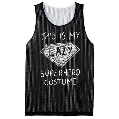 This Is My Lazy Superhero Costume Outfit Funny Halloween Mesh Reversible Basketball Jersey Tank