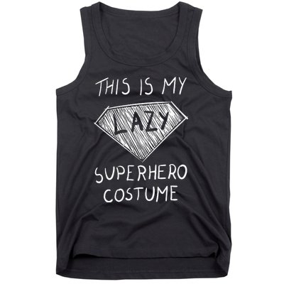 This Is My Lazy Superhero Costume Outfit Funny Halloween Tank Top