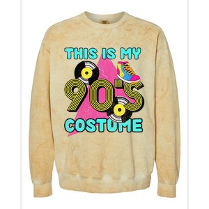 This Is My 90s Costume 1990s Theme Party Vinyl Nineties Colorblast Crewneck Sweatshirt