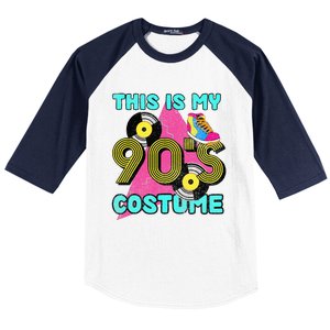 This Is My 90s Costume 1990s Theme Party Vinyl Nineties Baseball Sleeve Shirt