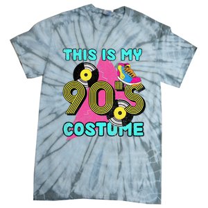 This Is My 90s Costume 1990s Theme Party Vinyl Nineties Tie-Dye T-Shirt