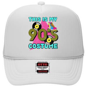 This Is My 90s Costume 1990s Theme Party Vinyl Nineties High Crown Mesh Back Trucker Hat