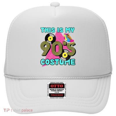 This Is My 90s Costume 1990s Theme Party Vinyl Nineties High Crown Mesh Back Trucker Hat