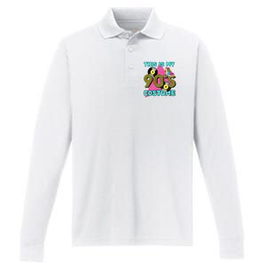 This Is My 90s Costume 1990s Theme Party Vinyl Nineties Performance Long Sleeve Polo