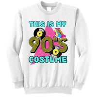 This Is My 90s Costume 1990s Theme Party Vinyl Nineties Sweatshirt