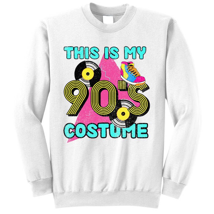 This Is My 90s Costume 1990s Theme Party Vinyl Nineties Sweatshirt