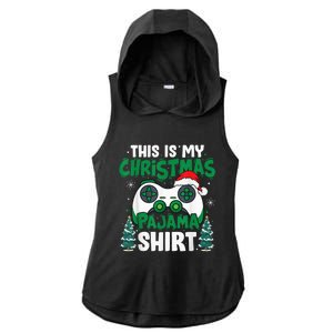 This Is My Christmas Pajama Video Game Gamer Boy Teens Ladies PosiCharge Tri-Blend Wicking Draft Hoodie Tank