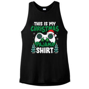 This Is My Christmas Pajama Video Game Gamer Boy Teens Ladies PosiCharge Tri-Blend Wicking Tank