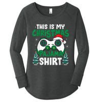 This Is My Christmas Pajama Video Game Gamer Boy Teens Women's Perfect Tri Tunic Long Sleeve Shirt