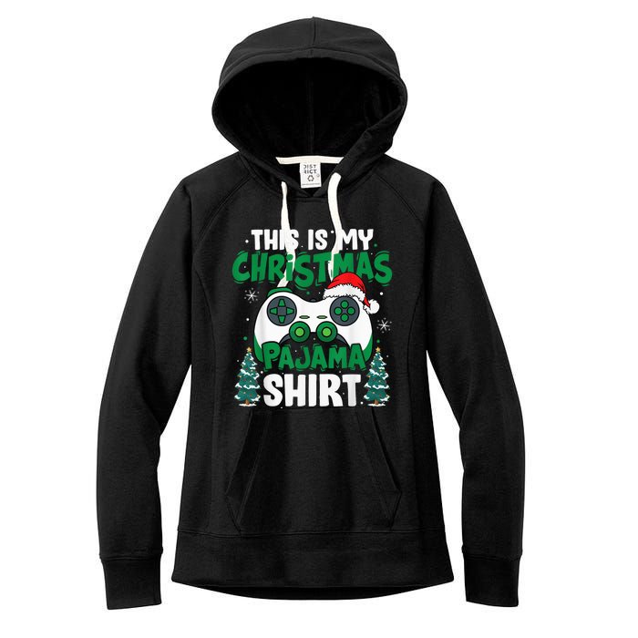 This Is My Christmas Pajama Video Game Gamer Boy Teens Women's Fleece Hoodie