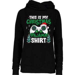 This Is My Christmas Pajama Video Game Gamer Boy Teens Womens Funnel Neck Pullover Hood