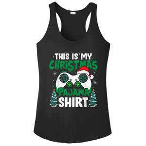 This Is My Christmas Pajama Video Game Gamer Boy Teens Ladies PosiCharge Competitor Racerback Tank