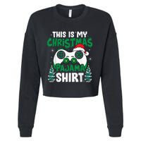 This Is My Christmas Pajama Video Game Gamer Boy Teens Cropped Pullover Crew