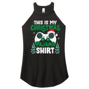 This Is My Christmas Pajama Video Game Gamer Boy Teens Women's Perfect Tri Rocker Tank