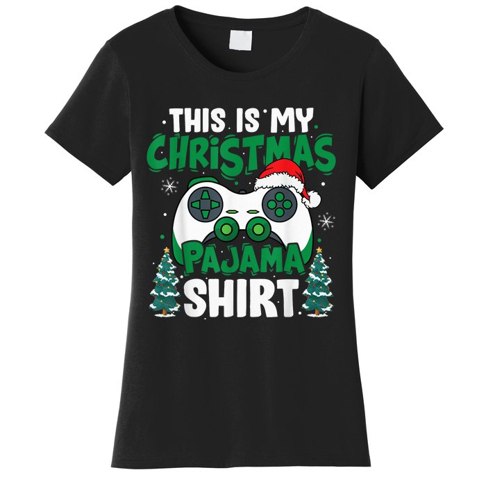 This Is My Christmas Pajama Video Game Gamer Boy Teens Women's T-Shirt