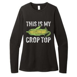 This Is My Crop Top Funny Farmer Farming Corn Lover Womens CVC Long Sleeve Shirt