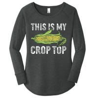 This Is My Crop Top Funny Farmer Farming Corn Lover Women's Perfect Tri Tunic Long Sleeve Shirt