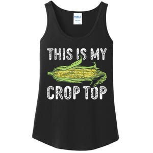 This Is My Crop Top Funny Farmer Farming Corn Lover Ladies Essential Tank