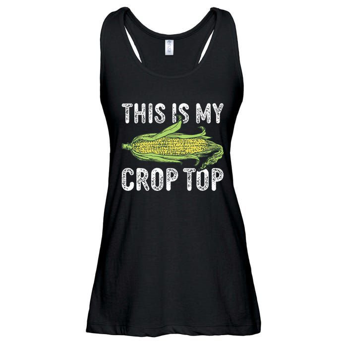 This Is My Crop Top Funny Farmer Farming Corn Lover Ladies Essential Flowy Tank