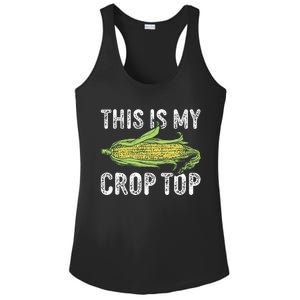 This Is My Crop Top Funny Farmer Farming Corn Lover Ladies PosiCharge Competitor Racerback Tank