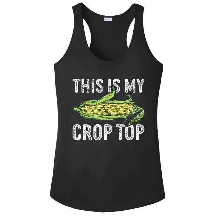 This Is My Crop Top Funny Farmer Farming Corn Lover Ladies PosiCharge Competitor Racerback Tank