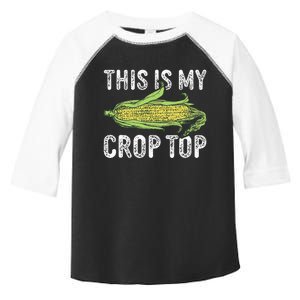 This Is My Crop Top Funny Farmer Farming Corn Lover Toddler Fine Jersey T-Shirt