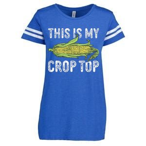 This Is My Crop Top Funny Farmer Farming Corn Lover Enza Ladies Jersey Football T-Shirt