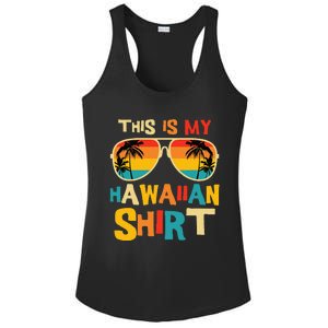 This Is My Hawaiian Tropical Luau Costume Party Hawaii Ladies PosiCharge Competitor Racerback Tank