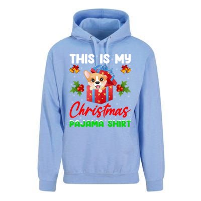 This Is My Christmas Pajamas Lighting Santa Corgi Dog Xmas Gift Unisex Surf Hoodie