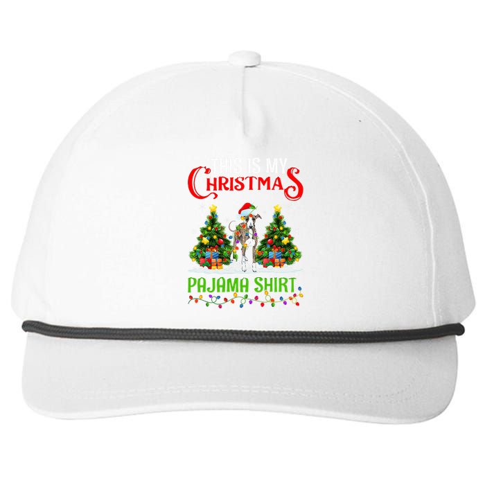 This Is My Christmas Pajama Italian Greyhound Dog Xmas Snapback Five-Panel Rope Hat