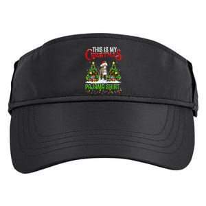 This Is My Christmas Pajama Italian Greyhound Dog Xmas Adult Drive Performance Visor