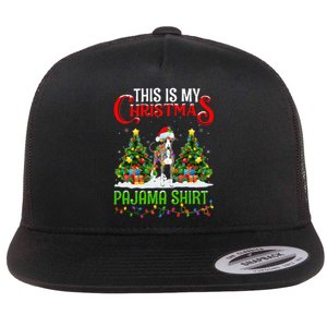 This Is My Christmas Pajama Italian Greyhound Dog Xmas Flat Bill Trucker Hat