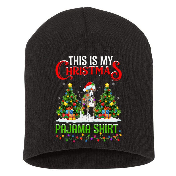 This Is My Christmas Pajama Italian Greyhound Dog Xmas Short Acrylic Beanie