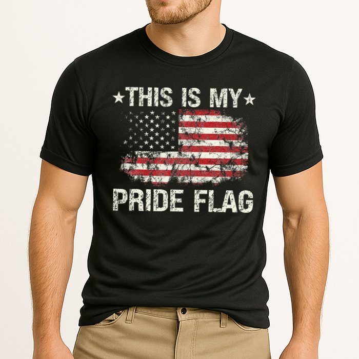 This Is My Pride Flag USA American 4th of July Patriotic Cooling Performance Crew T-Shirt