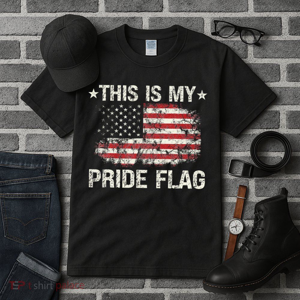 This Is My Pride Flag USA American 4th of July Patriotic Tall T-Shirt
