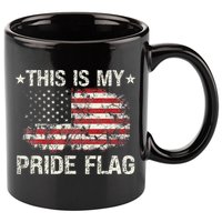 This Is My Pride Flag USA American 4th of July Patriotic 11oz C Handle Ceramic Mug